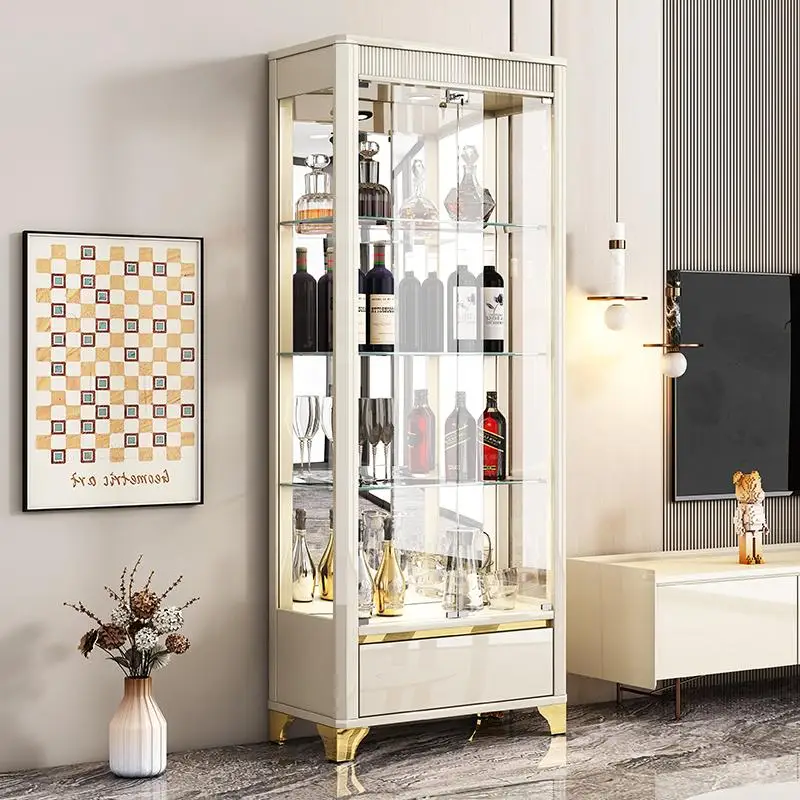 

Glass Wine Living Room Cabinets House Container Decor Wine Corner Living Room Cabinets Curio Perfume Gabinete Home Furniture