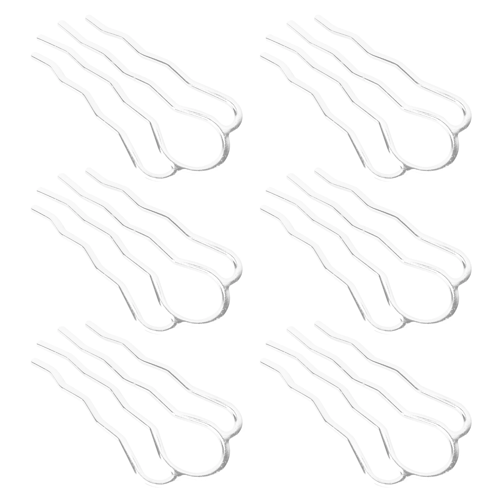 

6 Metal Simple DIY Supplies Wedding Silver Accessories Han Clothes Charm Elegant Diy Ancient Hairpin Traditional