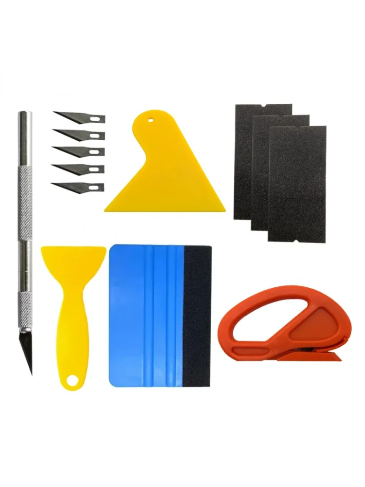 Conjunto de ferramentas para envoltório de vinil de carro, kit de matiz de janela, rodo de borracha,