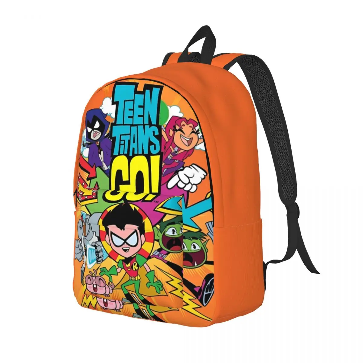 Teen Titans Go Family Backpack Elementary High College School Student Bookbag Men Women Canvas Daypack Hiking