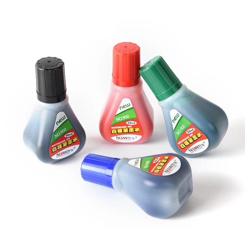 4 Colors Whiteboard Marker Ink,Whiteboard Marker Refill,50ml,For All Erasable Whiteboard Markers,Red,Blue,Black,Green Inks