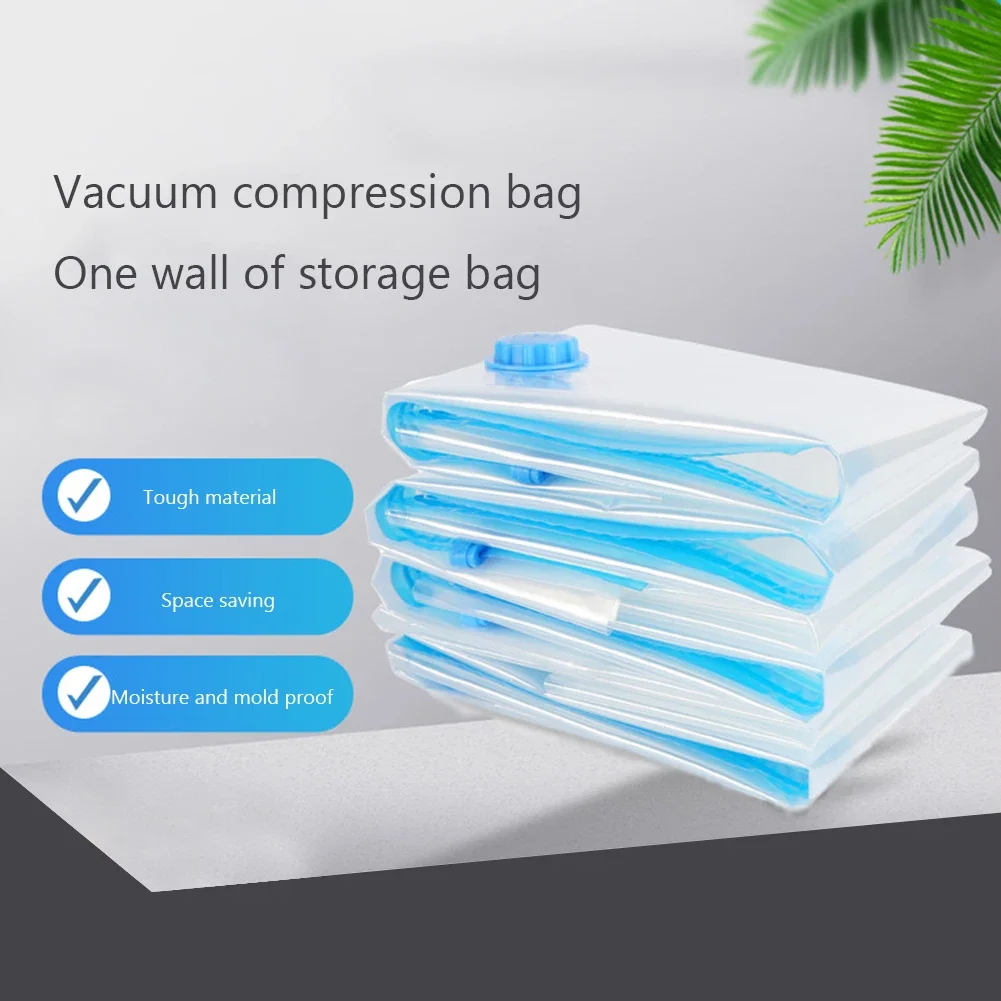 7 Sizes Reusable Vacuum Bags with Pump Cover Vacuum Compression Sealer Bag Space Saving for Clothes Storing Large Container