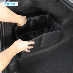 Zinky Oxford Cloth for BMW 5 Series G60 2022+ Car Trunk Multifunctional Tool Bag Foldable Storage Bag Installation on Left Side