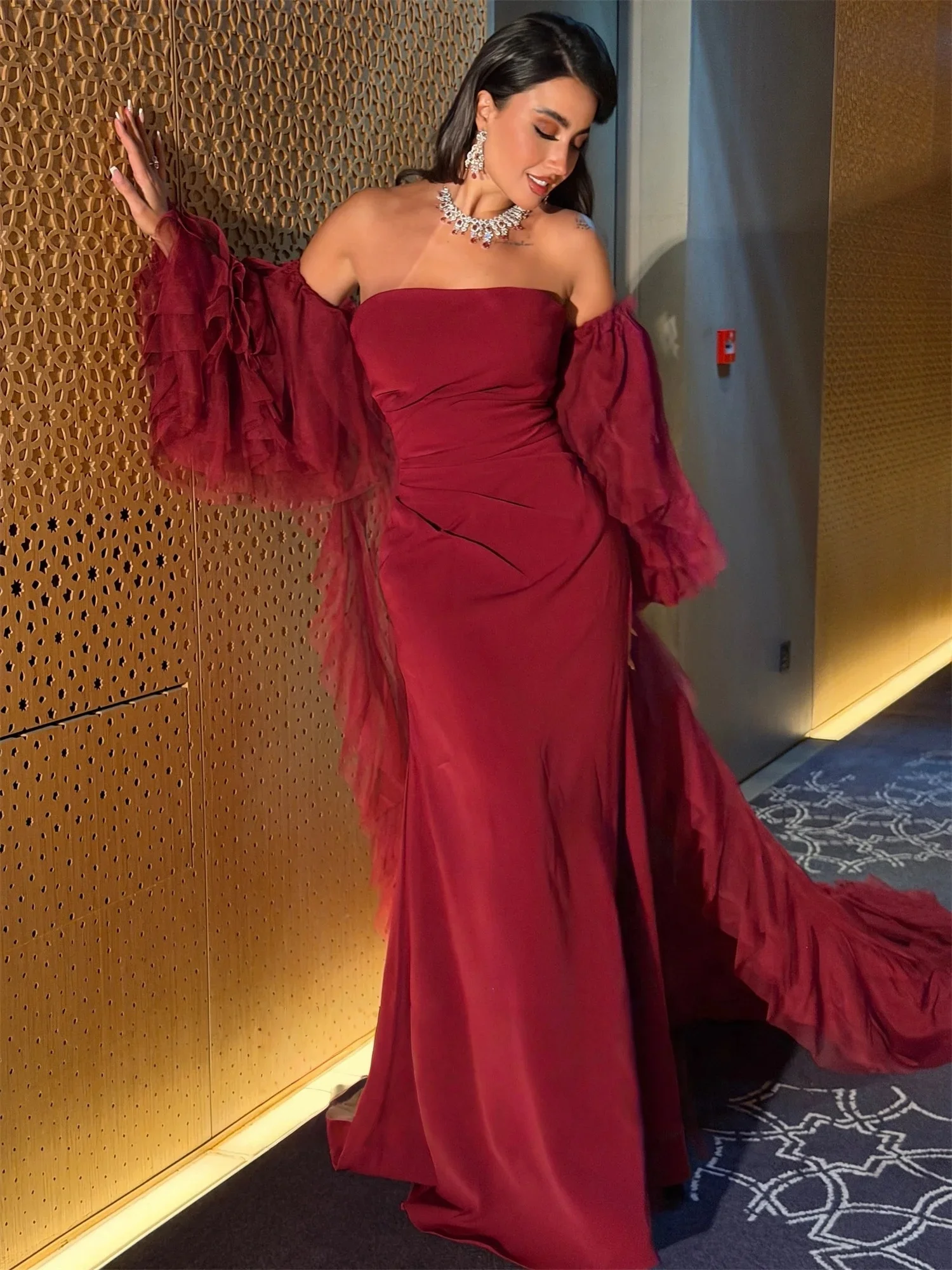 

Формальное длинное платье без бретелек на заказ Вечерние платья для выпускного вечера Pastrol унисекс Джерси Ретро Дубай Саудовская Аравия по индивидуальному заказу