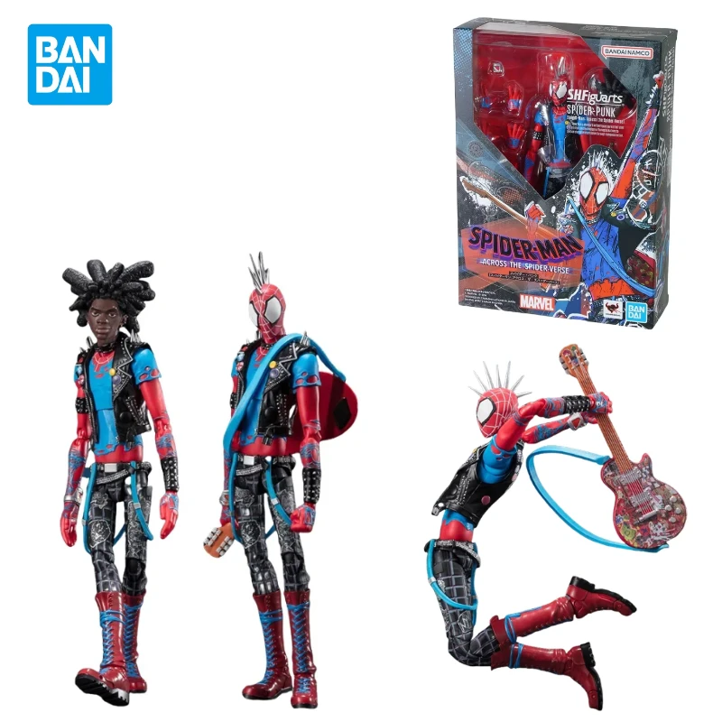 In Stock Original Bandai S.H.Figuarts SHF SPIDER-MAN PUNK ACROSS THE SPIDER-VERSE Anime Action Figure Model Toy Collectible Gift