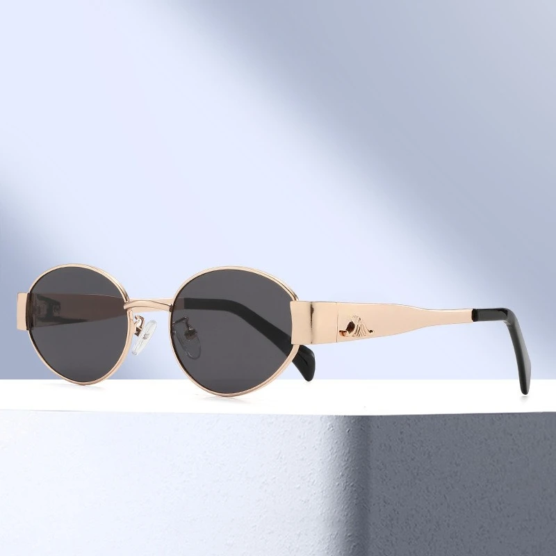 

Французские легкие роскошные женские солнцезащитные очки 2025 года, овальные очки в стиле ретро, модные солнцезащитные очки в маленькой оправе