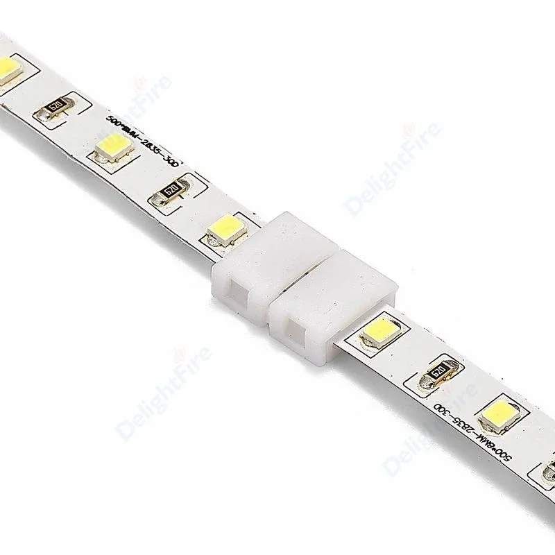 Conector de cinta LED de 5/10 Uds., accesorios para tira de LED de 2 pines, conectores de 8/10mm adecuados para tira de LED SMD 2835 3528 5050 5730