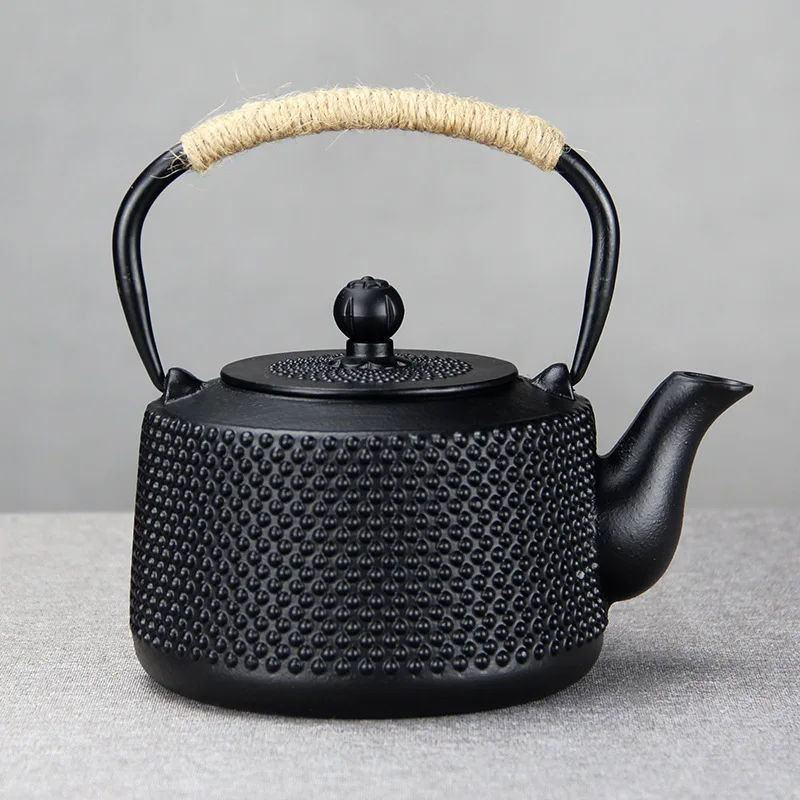 800ml Japanese Cast Iron Teapot Iron Kettle Tetsubin Teapot Comes with Strainer Flower Tea Set Decoration Ornament