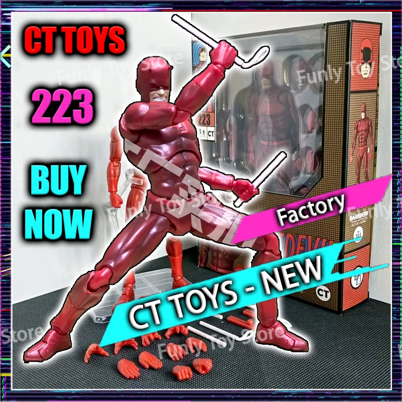 En Stock Ct Toys Daredevil Mafex 223 figura versión cómica SHF Anime figura de acción estatua modelo regalos personalizados juguetes para niños