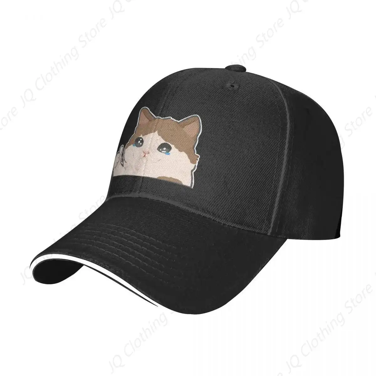 

crying cat meme Baseball Cap fishing hat Custom Cap Trucker Cap Women's Hats Men's