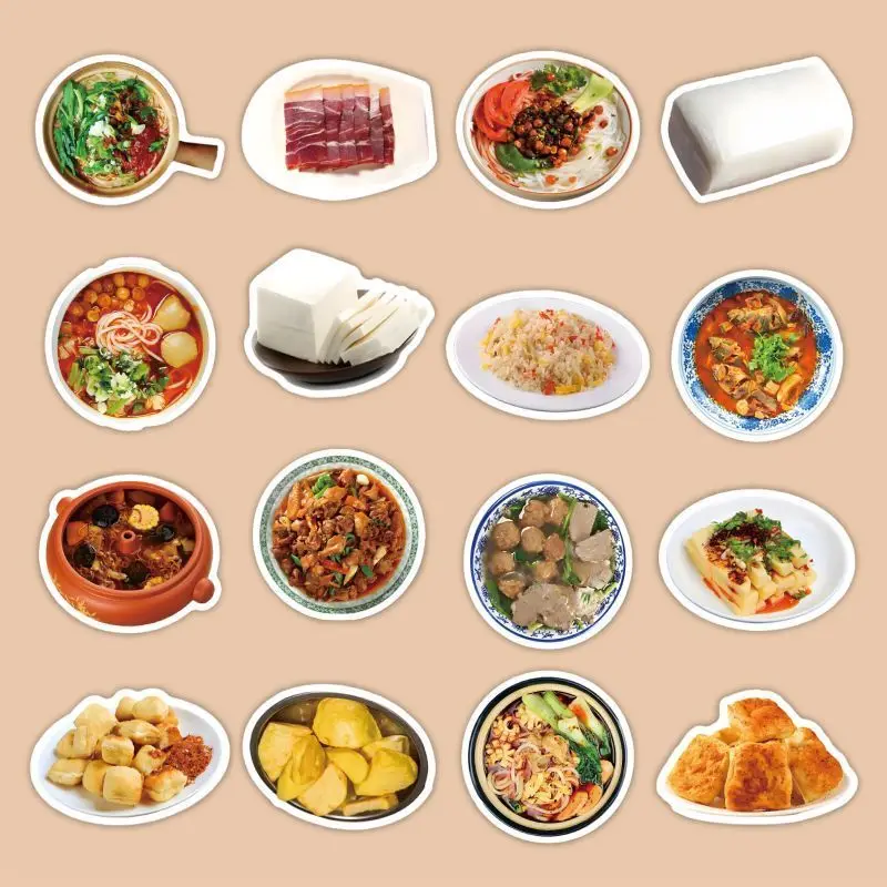 10/30/50Pcs Realistic food flavor snacks sticker cartoon creative waterproof decorative stickers