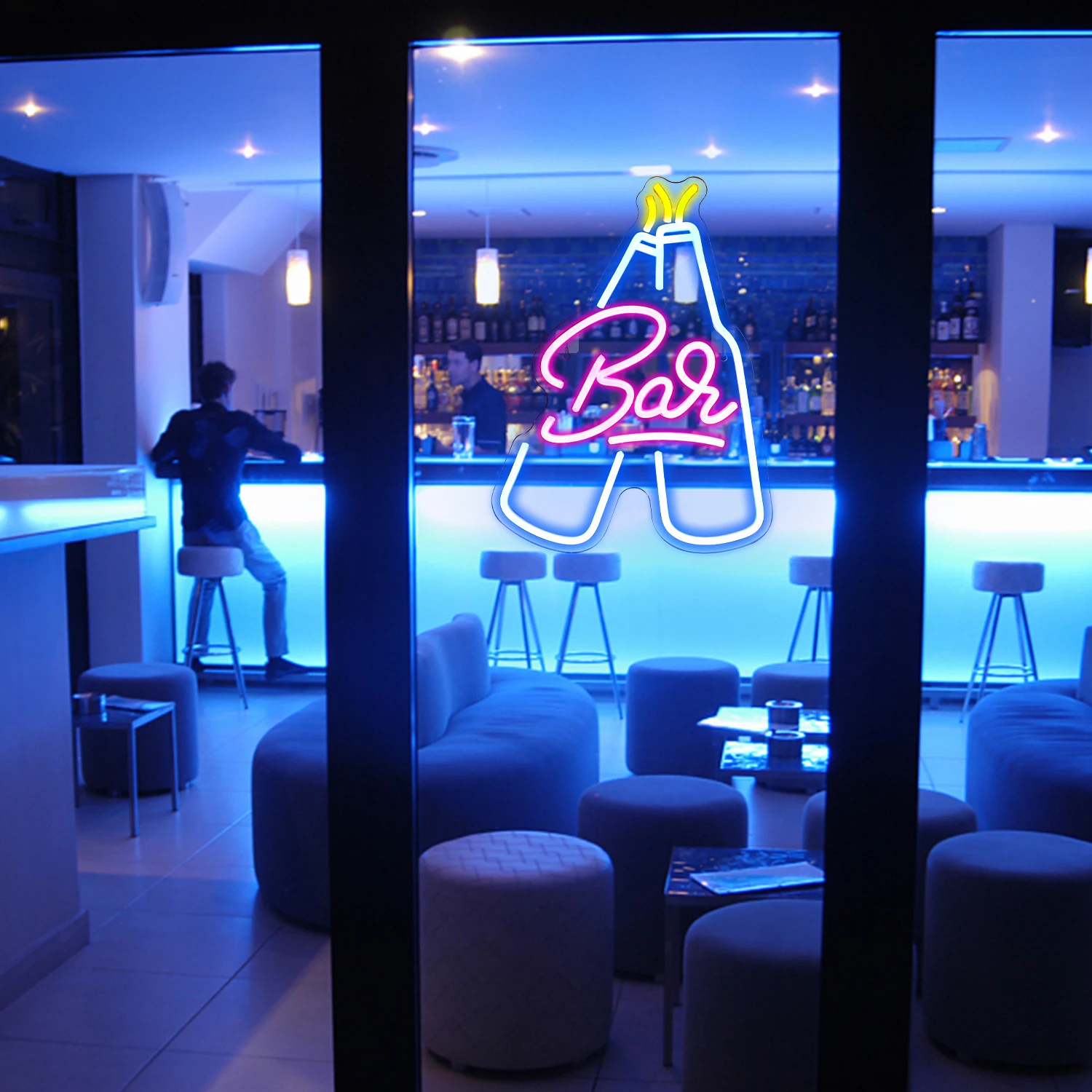 Bar Neon Sign Luzes LED, Casa, Festa, Pendurado, USB Art, Lâmpada de parede, Decoração Estética do Quarto, Acender Logotipo, Bar Acessórios