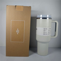 40 Oz Stainless Steel Vacuum Insulated Tumbler Cups With Lids and Straws Handle Straw Iced Coffee Mugs Silicone Protector 1200ml
