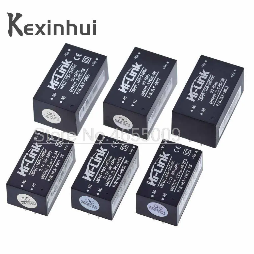 HLK-PM01 HLK-PM03 HLK-PM12 AC-DC 220V to 5V/3.3V/12V mini power supply module,intelligent household switch power supply module