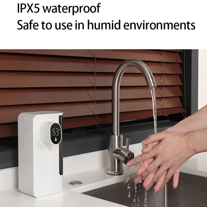 Automatic Liquid Soap Dispenser 500ML Wall Mount Soap Dispenser, Touchless Hand&Dish Soap Dispenser For Bathroom