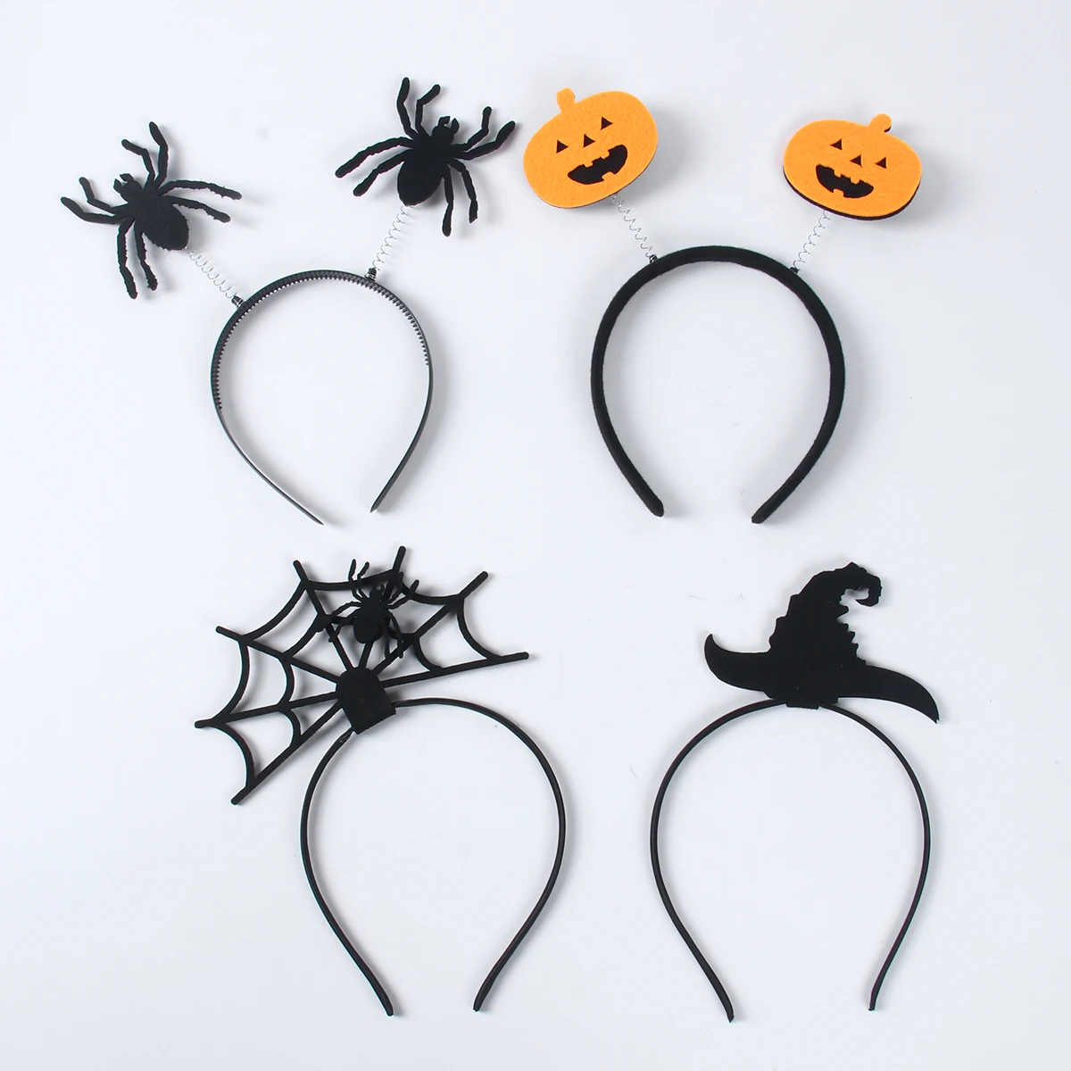 

2023 New Halloween Cosplay Hair Hoop Gothic Devil Horn Headband Spider Veil Mask Hairband Party Masquerade Hair Accessories