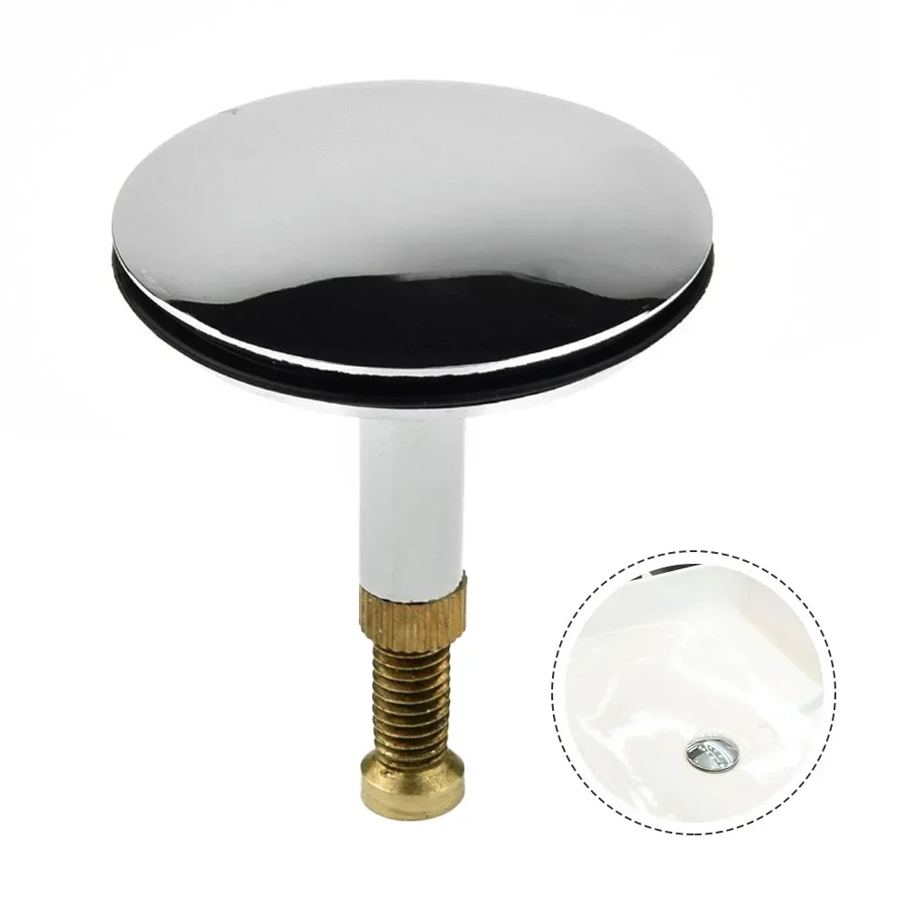 43mm Bathtub Drain Stopper Kitchen Sink Strainer Bathroom Shower Drain Sink Drains Waste Pop-Up Plug Replacement Floor Waste