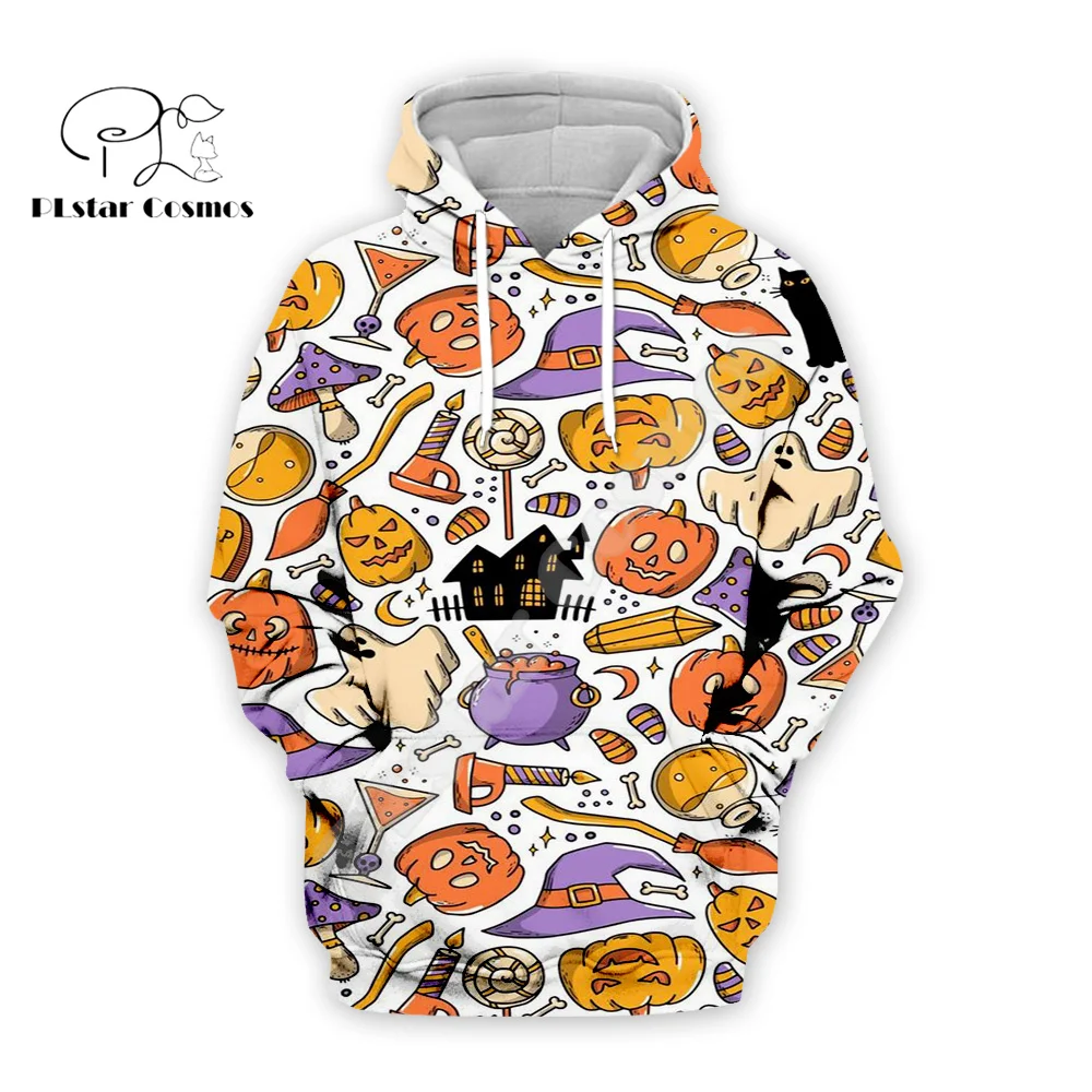 

Halloween Pumpkin Skull Ghost Tattoo Retro Colorful Tracksuit Harajuku Pullover 3DPrint Streetwear Casual Jacket Funny Hoodies 1