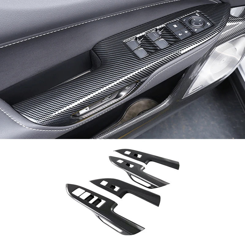 For Lexus NX 260 350h 2022 2023 Interior Door Armrest Panel Cover Window Glass Lift Buttons Frame Trim Sticker