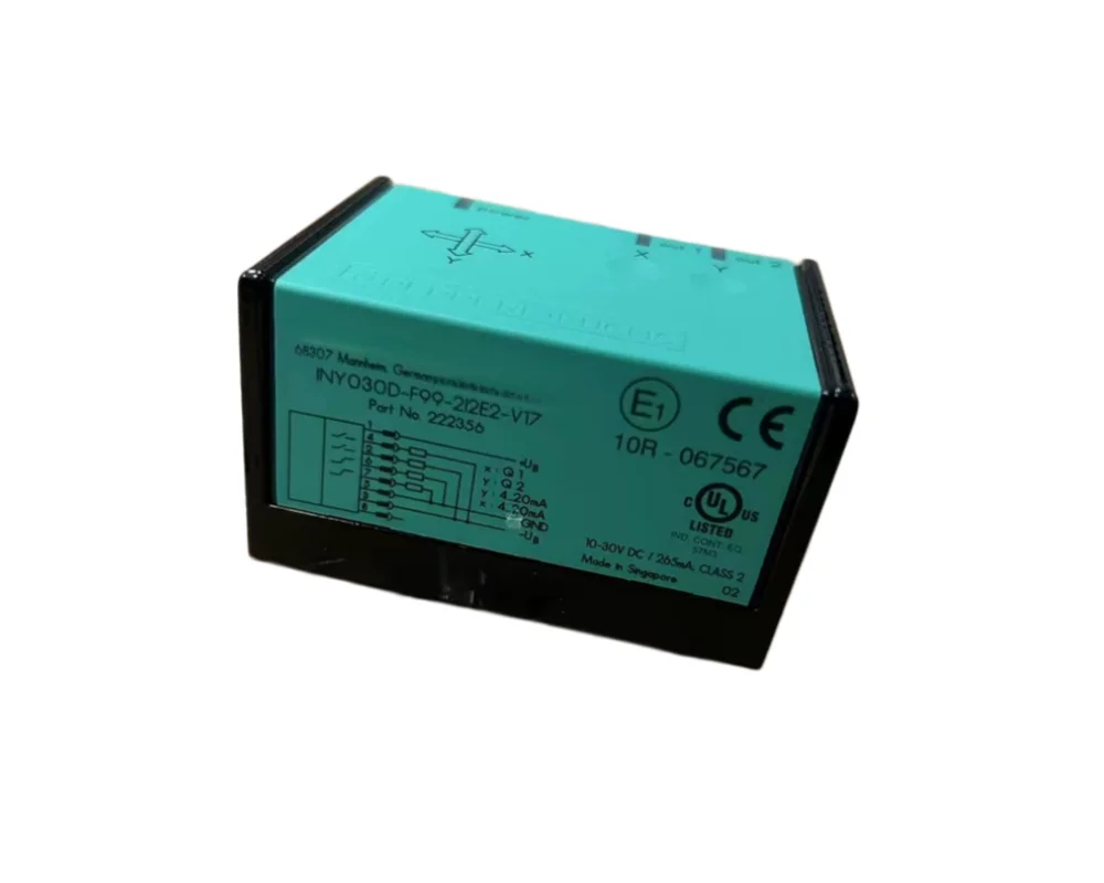 Двухосевой датчик наклона INY030D-F99-2I2E2-V17 с аналоговым выходом 4-20 мА, 10-30 В постоянного тока