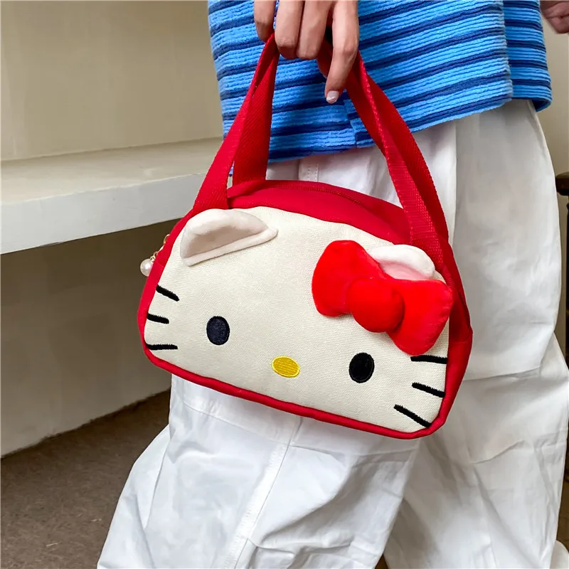 

Hello Kitty Kawaii Makeup Bag 2025 New Large Capacity Cosmetic Organizer Travel Brush Storage Bag Cute Cartoon Design Girl Gift