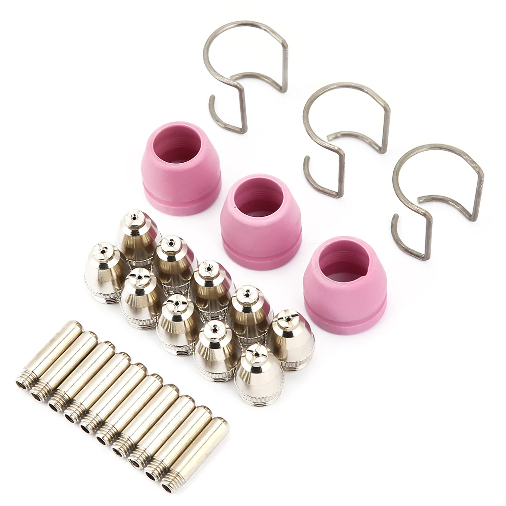 

Nozzle Electrode Kit, 26pc/set AG60 SG55 Plasma Cutter Cutting Torch Consumables Electrode Nozzles Cups Kit