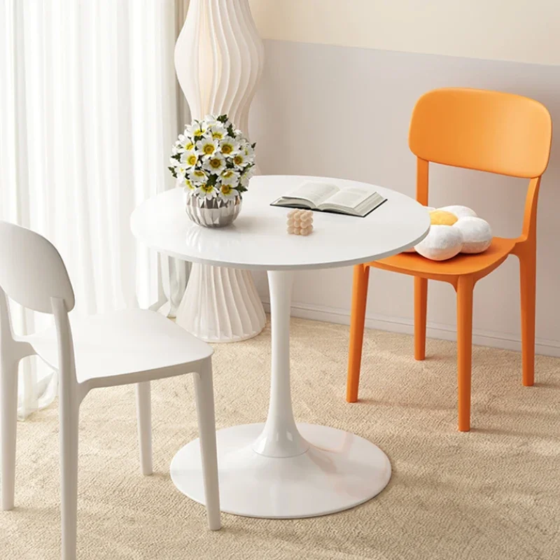 

Plastic Backrest Dining Chairs Mid Century Modern Restaurant Dining Chairs Designer Cafe Sillas De Comedor Home Furniture ZSDC