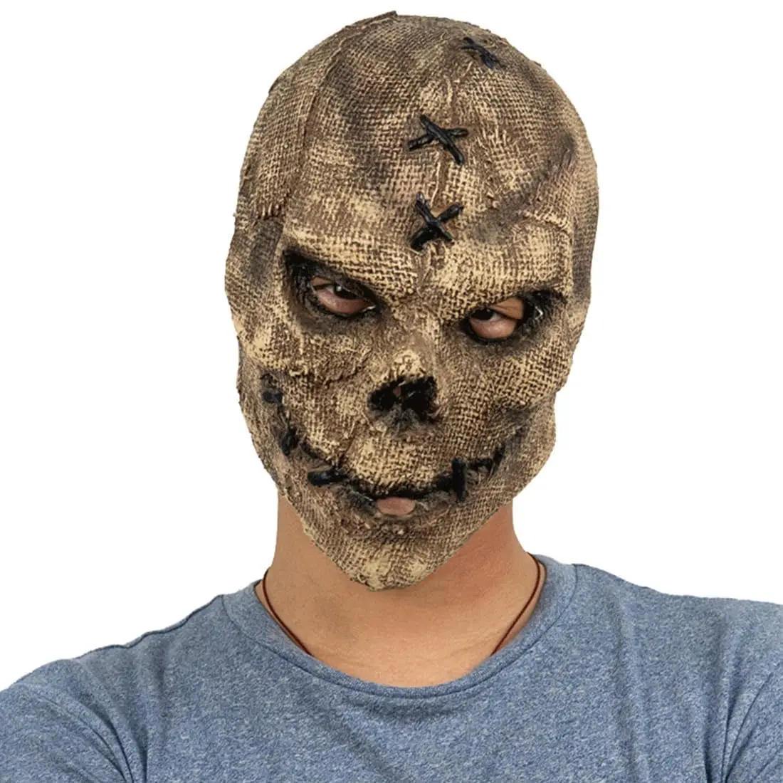 Horror Skull Mask Burlap Evil Ghost Skeleton Mask Halloween Cosplay Costume Novelty Headgear Mask Masquerade Props