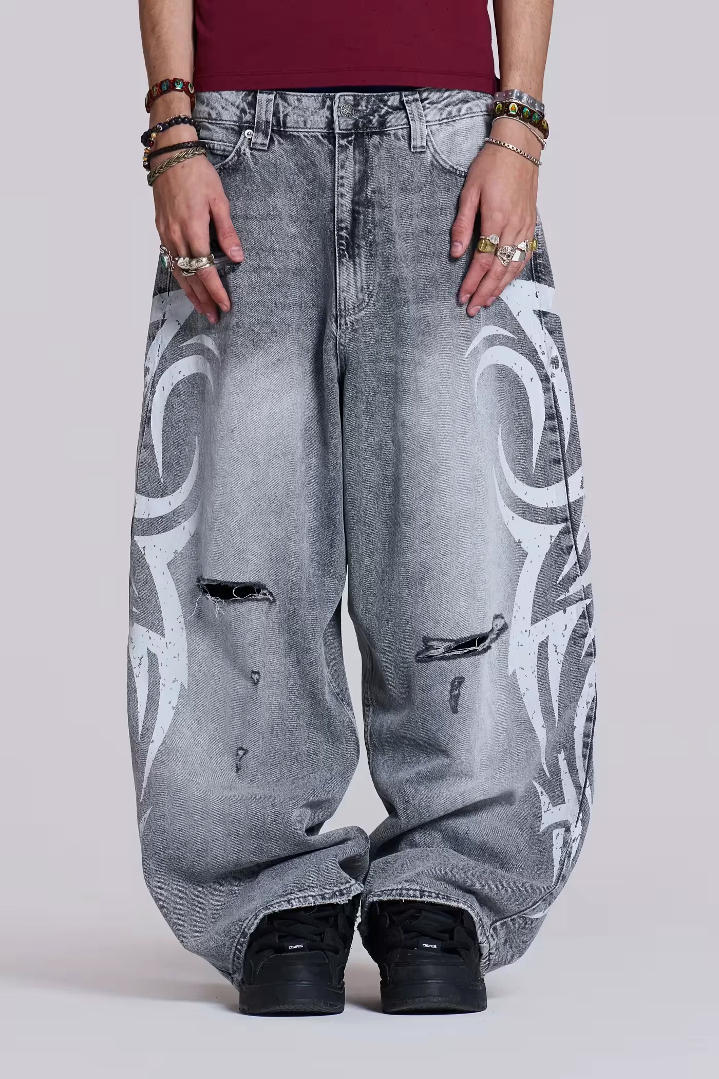 Celana Jeans Baggy Motif Totem - Men'S Shoes For Jeans ulasan dan harga