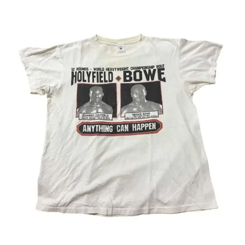 Holyfield Vs Bowe Box-T-Shirt für Fans, weiß, 8D695