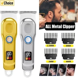 Professional Hair Clipper Rechargeable Electric Trimmer For Men Beard Kids Barber Cutting Machine Haircut LED Screen Waterproof