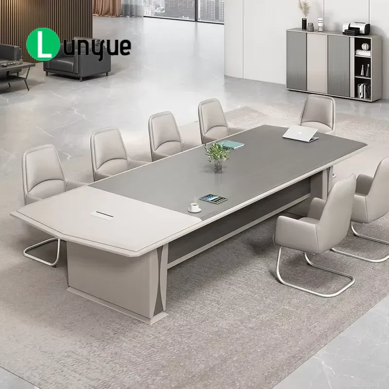 Large Minimalist Modern Modular Wood Conference Table for Hotel Meeting Rooms Office Furniture Negotiation Desk