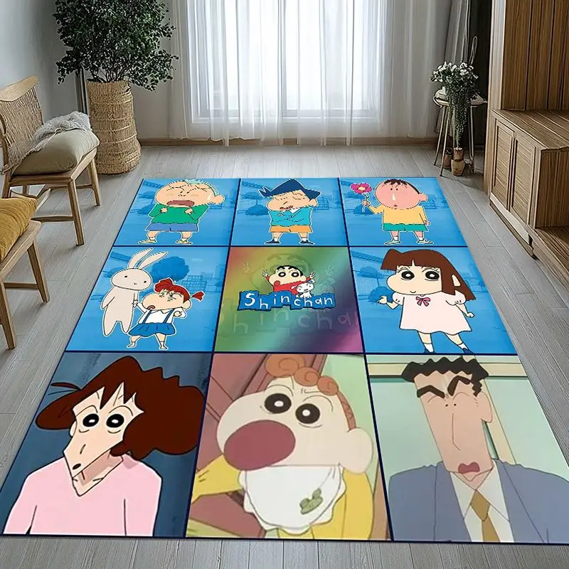 Funny C-Crayon Shin-chans Cartoon Soft Non-Slip Large Area Rug for Living Room,Bedroom Playroom Carpet Mat for Sofa,Home Decor