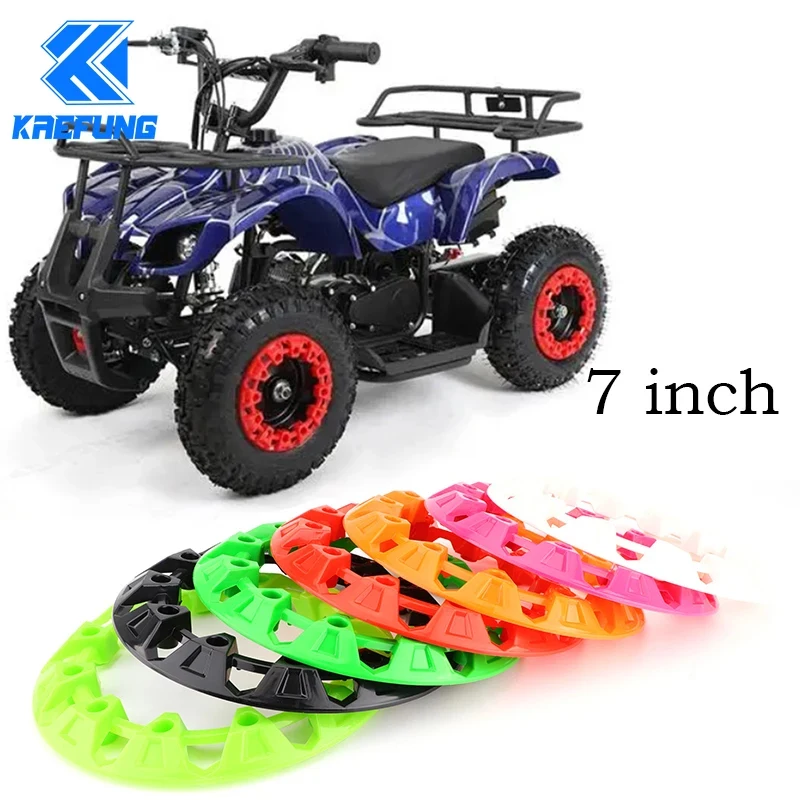 

4 шт. 7-дюймовая накладка на колесо, защита ступицы, декоративная крышка обода, пластиковая крышка для 110cc 125cc 150cc ATV Buggy Quad Go Kart, аксессуары