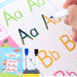 Nuova cartella di lavoro di tracciamento magica libri magici cancellabili per bambini quaderno riutilizzabile per scrivere libri di calligrafia Montessori