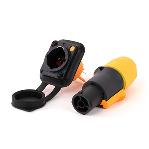 Imagen 2 del producto 10 Uds nuevo Cable macho de bloqueo impermeable de 3 pines chasis hembra NAC3MPX o NAC3MX-W + NAC3FPX + conector Powercon NAC3FX-W