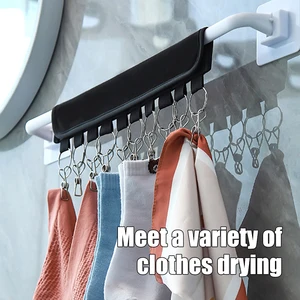 Multifunktional selbst kleber tragbarer Jacke und Hutclip, Home Velcro-Aufbewahrungskleidung, ohne Bohrung, 10 Clip, 1PC 6 Hauptverkaufsklettverschluss - №5