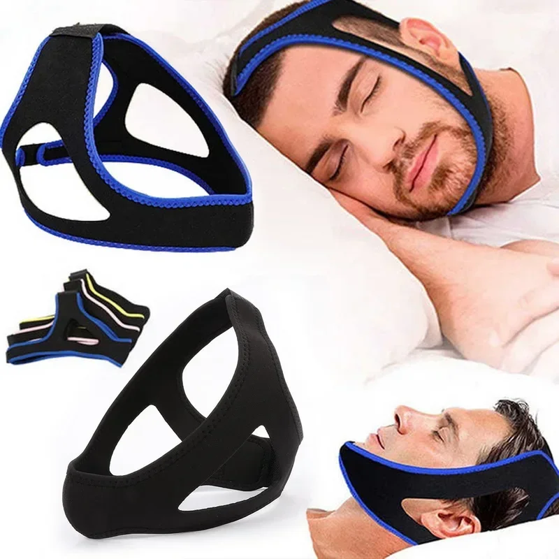 

Anti Snoring Belt Triangular Chin Strap Mouth Guard Gifts for Women Men Better Breath Health Snore Stop Bandage Sleep Aid