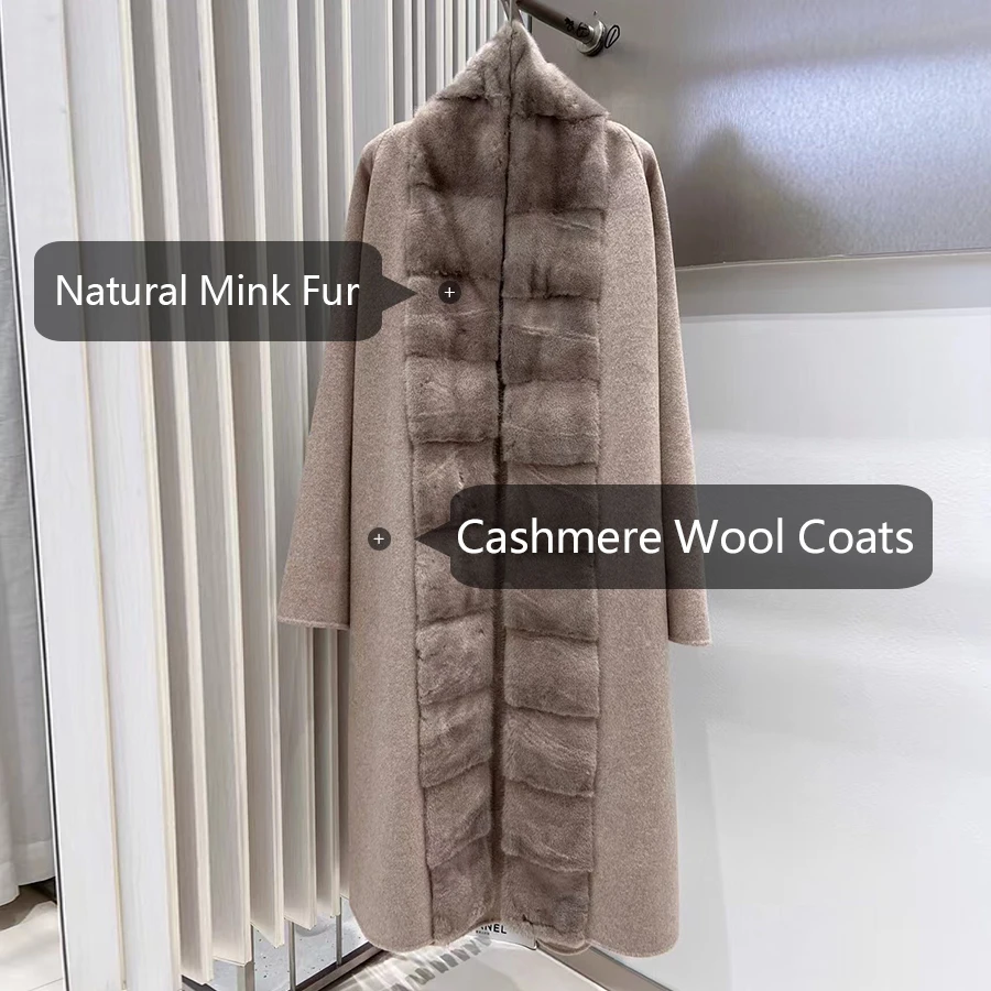 Wool Blend Jacket Matching Belt Women Wool Coat Luxury Women New Style Cashmere Coat Women