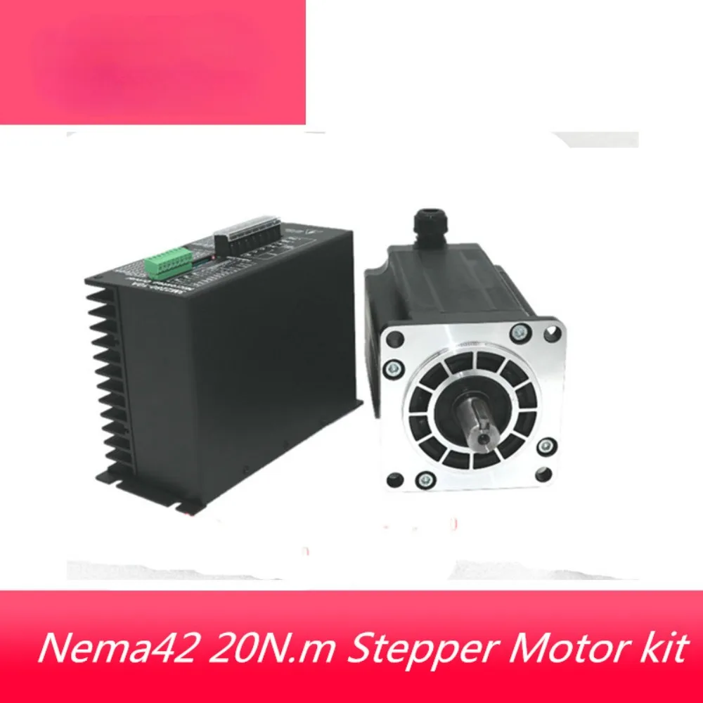 

1 Nema 42 20N.m Stepper Motor+Drive Kits 3Phase 6.9A 110mm NEMA42 Stepper Motor For CNC Router 3M2280-10A+110BYGH350D