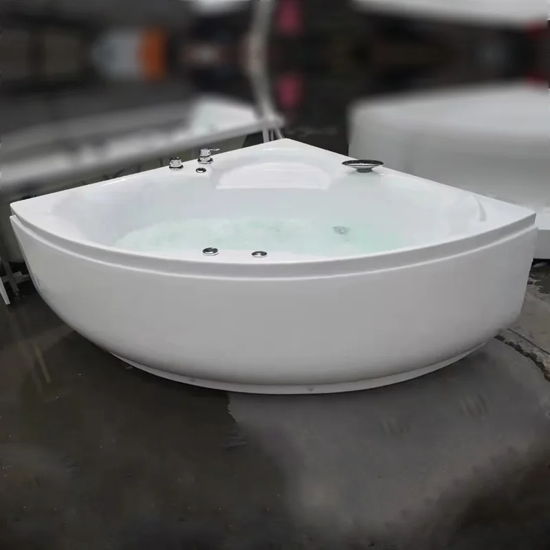 

Triangular Fan-shaped Jacuzzi Acrylic Adult Double Small Apartment Corner Thermostatic Tub Jacuzzi