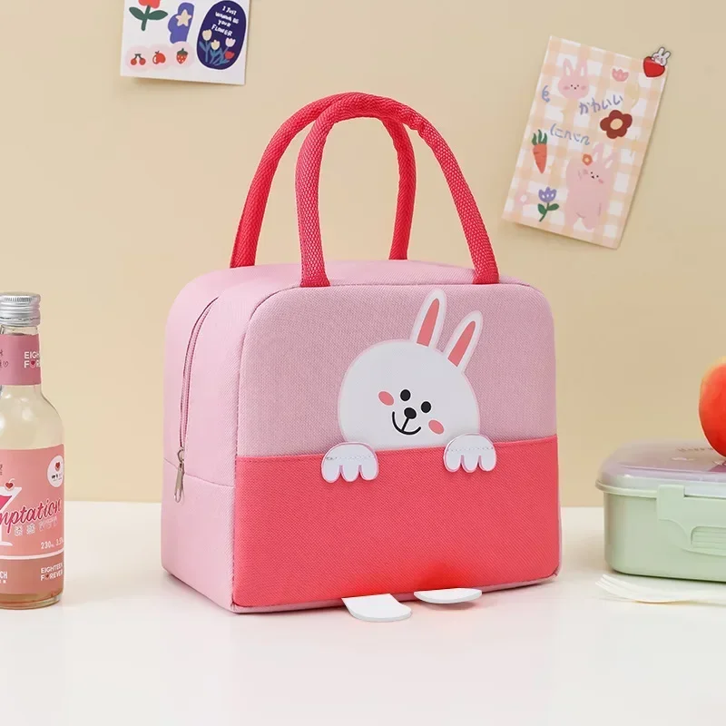 Children Portable Insulated Thermal Picnic Food Kawaii Cartoon Thickened Lunch Bag Tote Food Fresh Cooler Bags Pouch for Kid Bag