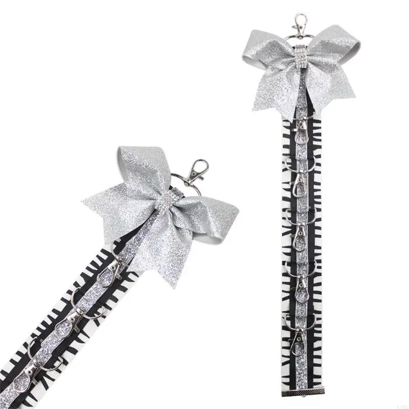 Fabric Holder Decorative Ribbon Bowtie Keychain Holder Chain For Home Travel K1KF