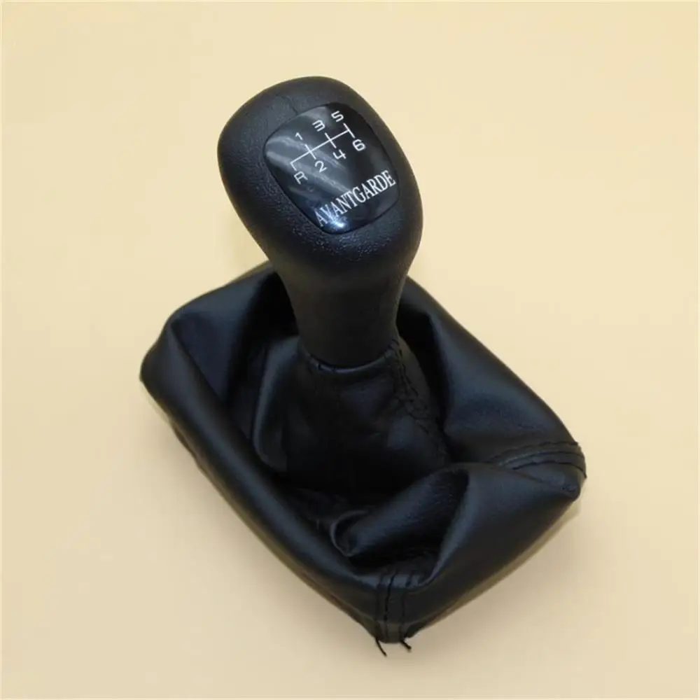 6 Speed Car Stick Gear Shift Knob With Leather Gaiter For Mercedes Benz W202 C (93-01) C208 CLK (97-03) W210 E (95-03) AVANTGARD