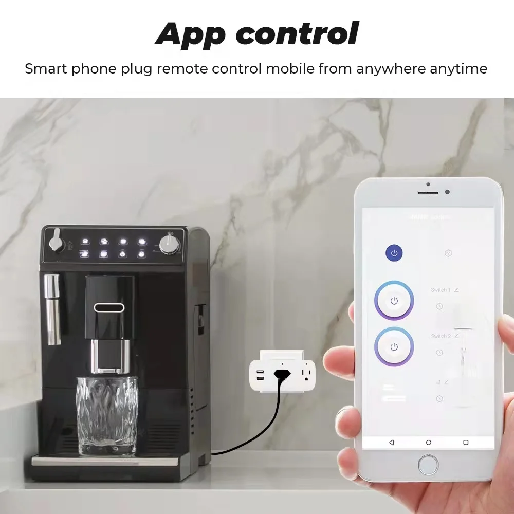 Liligood Alexa Plug Tuya WiFi Us Standard 1 v2 Wireless Smart Socket 16A Adapter Remote Control Smart Life App per Amazon Google