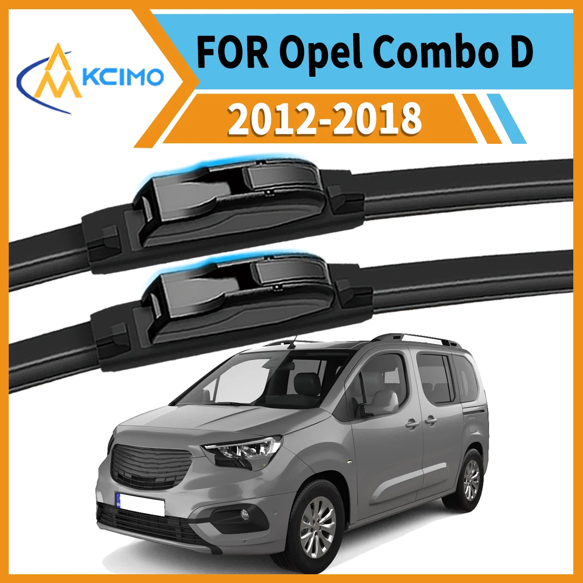 

Premium All-Season Duo 2 Front Wiper Blades Compatible with for Opel Combo D 2012-2018 Crystal Clear Vision & Enhanced Safety
