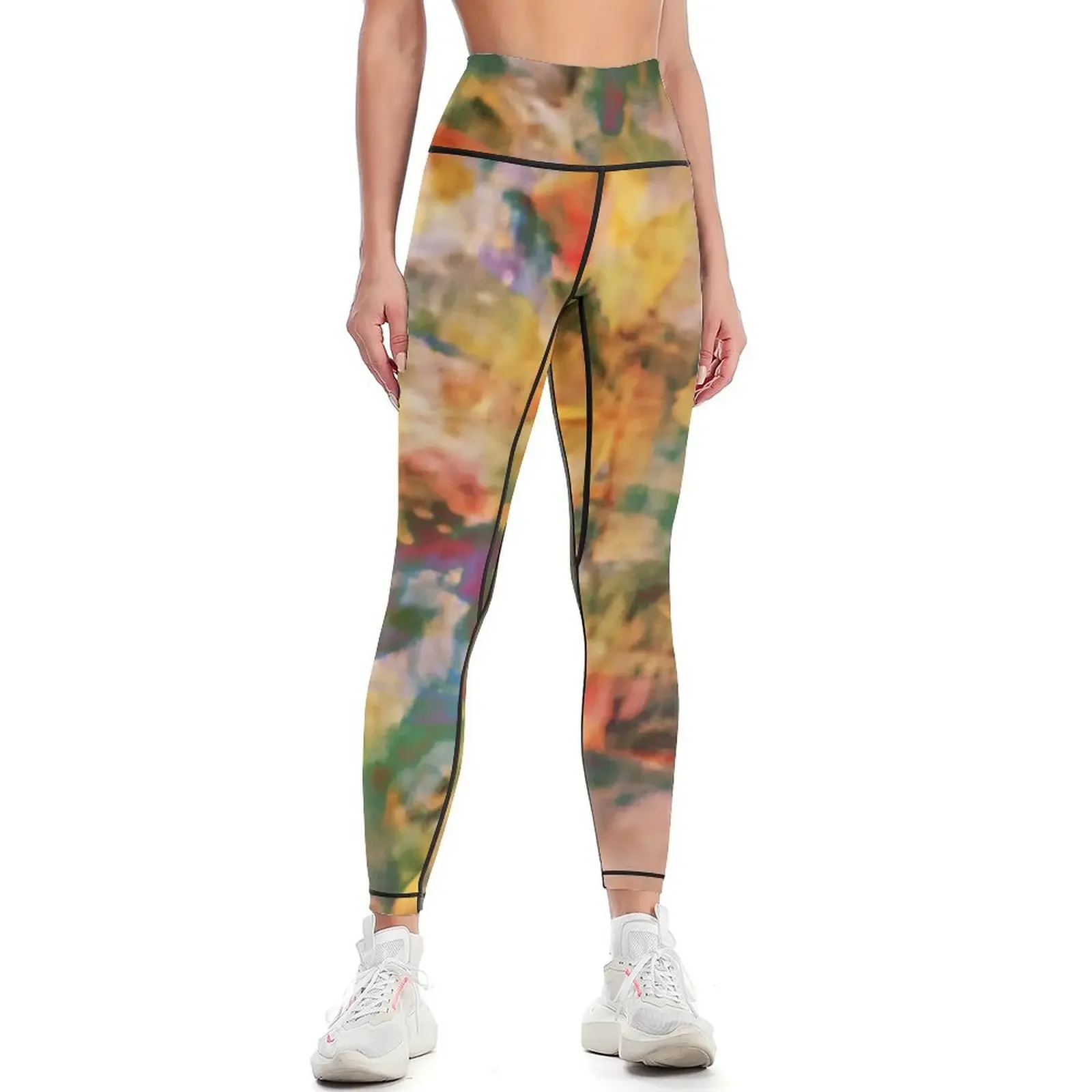 

Orange Square 01 - Indian Summer - 13450quad RedB Leggings Women's sportswear Golf wear Womens Leggings