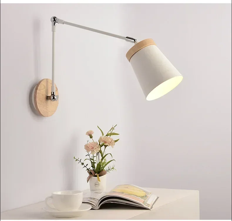 TechHPNordic Simple Creative Staircase Bedroom Hotel Bedside Corridor Wall Lamp Makalon Children's