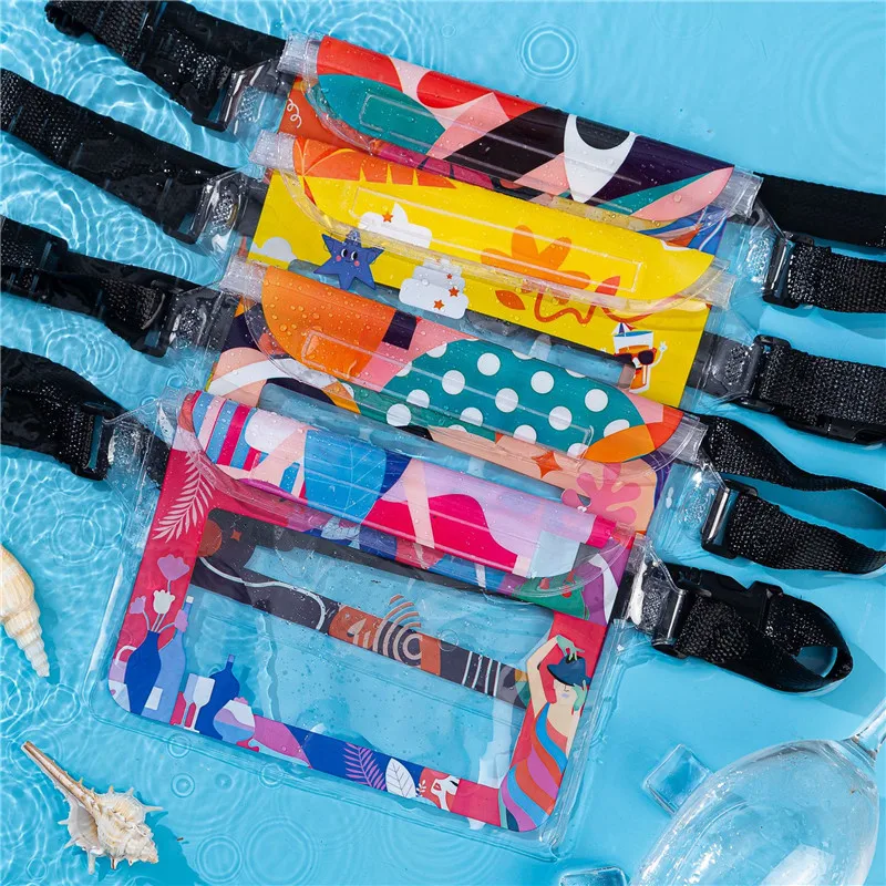 

3-слойная водонепроницаемая герметичная сумка для плавания, большая прозрачная сумка для подводной сухой защиты, сумки для мобильных телефонов