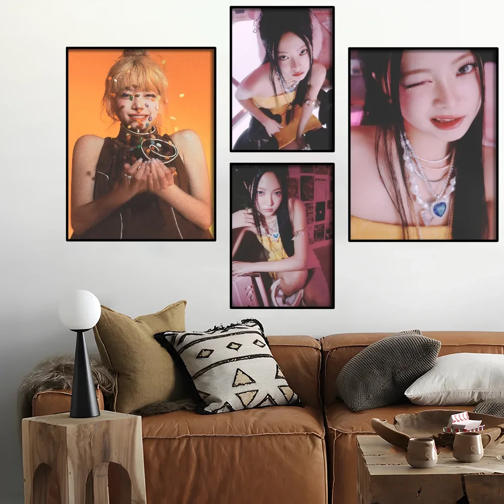 Idol EASY Ablum Eunchae Poster Self-adhesive Art Waterproof Paper Sticker Coffee House Bar Room Wall Decor